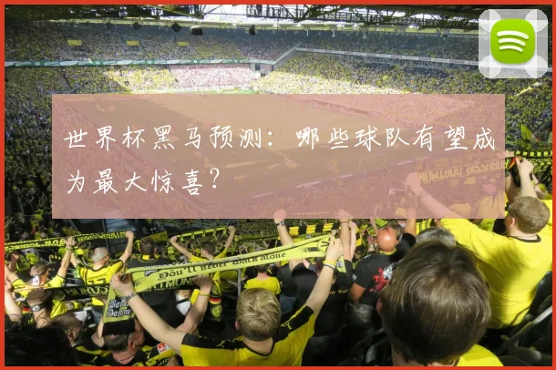 世界杯黑马预测：哪些球队有望成为最大惊喜？